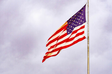 american flag waving in the wind