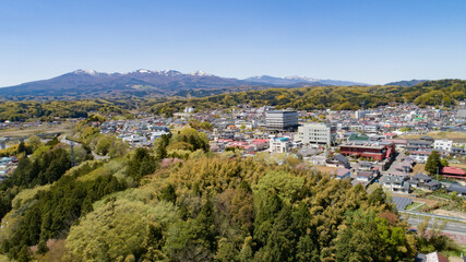 Fototapeta na wymiar ［福島］二本松市の街並みの空撮