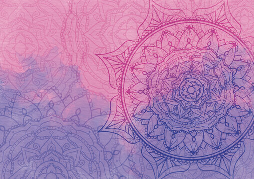 Pink - Purple Mandala Background