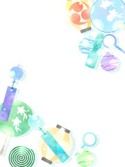 日本の夏のイメージイラスト背景