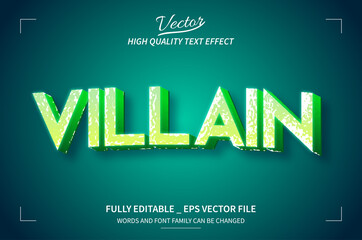 Fototapeta premium Villain editable text effect