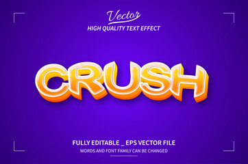 Crush editable text effect
