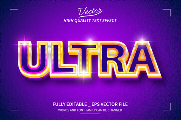 Ultra 3d future style, editable text effect