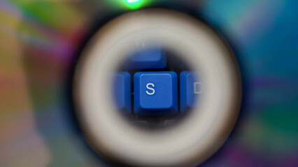 Close up laptop keyboard