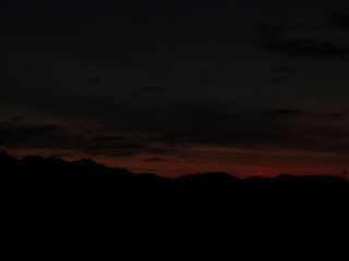 dark desert California sunrise 