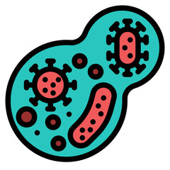bacteria line icon