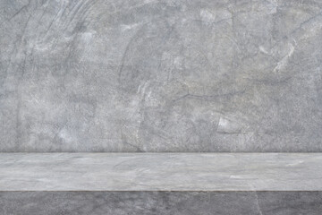 Concrete table perspective studio background. Empty countertop backdrop for business presentation,...