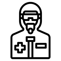 goggle line icon