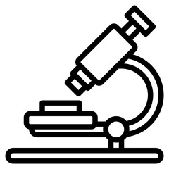 microscope line icon