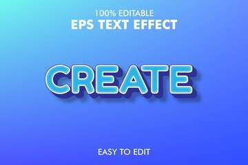Easy Editable 3D Text Effect Addon EPS File 