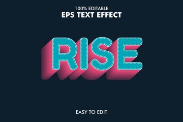 Easy Editable 3D Text Effect Addon EPS File 