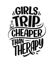 Lettering slogan about therapy. Funny quote for blog, poster and print design. Modern calligraphy text. Mental healthcare