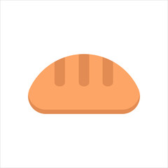 bread icon, flat icon vector illustration isolated on white background. for food themes and others