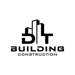 Building Construction Real Estate logo initials DT