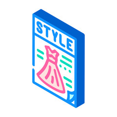 magazine style isometric icon vector. magazine style sign. isolated symbol illustration