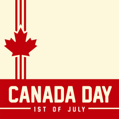 154 Canada. Happy Canada Day. 1st July 2021. National Day of Canada 1867. Logo Vector Illustration. Banner and Greeting Design. Eps 10. - obrazy, fototapety, plakaty