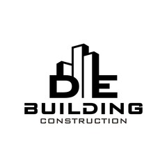 Building Construction Real Estate logo initials DE