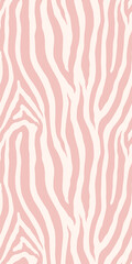 Zebra monochrome seamless pattern. Vector animal skin print. Fashion stylish organic texture.
