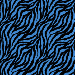 Zebra monochrome seamless pattern. Vector animal skin print. Fashion stylish organic texture.