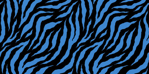 Zebra monochrome seamless pattern. Vector animal skin print. Fashion stylish organic texture.