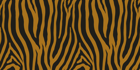 Zebra monochrome seamless pattern. Vector animal skin print. Fashion stylish organic texture.