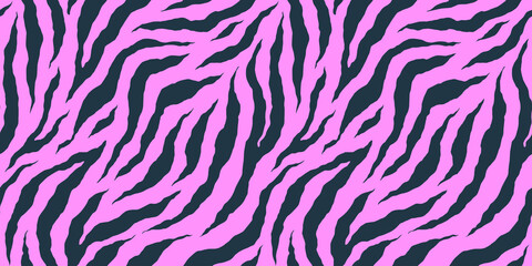 Fototapeta na wymiar Zebra colorful seamless pattern. Vector animal skin print. Fashion stylish organic texture.