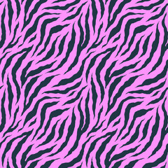 Zebra colorful seamless pattern. Vector animal skin print. Fashion stylish organic texture.