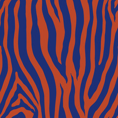 Zebra colorful seamless pattern. Vector animal skin print. Fashion stylish organic texture.