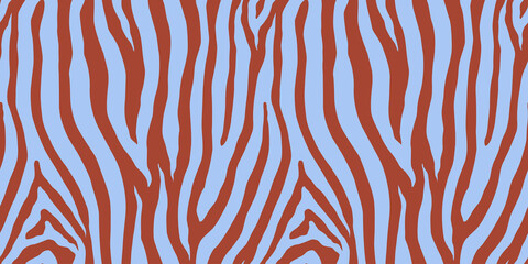 Zebra colorful seamless pattern. Vector animal skin print. Fashion stylish organic texture.