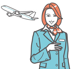 笑顔のキャビンアテンダント②