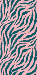Behang Dierenhuid Zebra kleurrijk naadloos patroon. Vector dierenhuid afdrukken. Mode stijlvolle organische textuur.