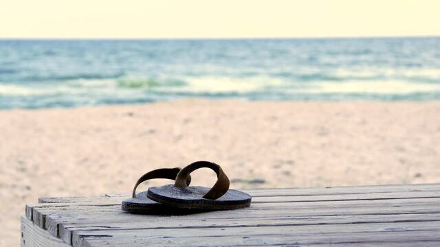 Beach Shore & Deck w/ Flip Flops 1