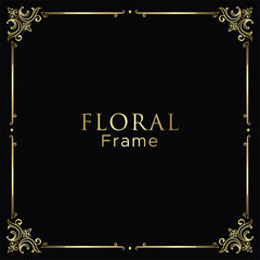 Elegand Floral Ornament  Frame template