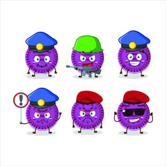 Mascot design style of grapes biscuit character as an attractive supporter. Vector illustration