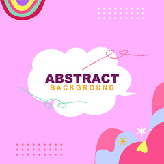 Hand draw child like love abstract background in pink color. Good to use for banner, social media template, poster and flyer template, etc.