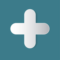Obraz premium Medical symbol icon or plus icon for web. Vector illustration