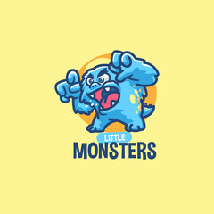 Monster Cartoon Logo Template