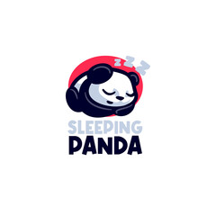 Panda Cute Logo Template