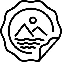 sticker outline icon