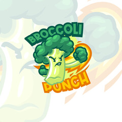 Broccoli Mascot logo Template