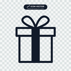 gift icon symbol template for graphic and web design collection logo vector illustration