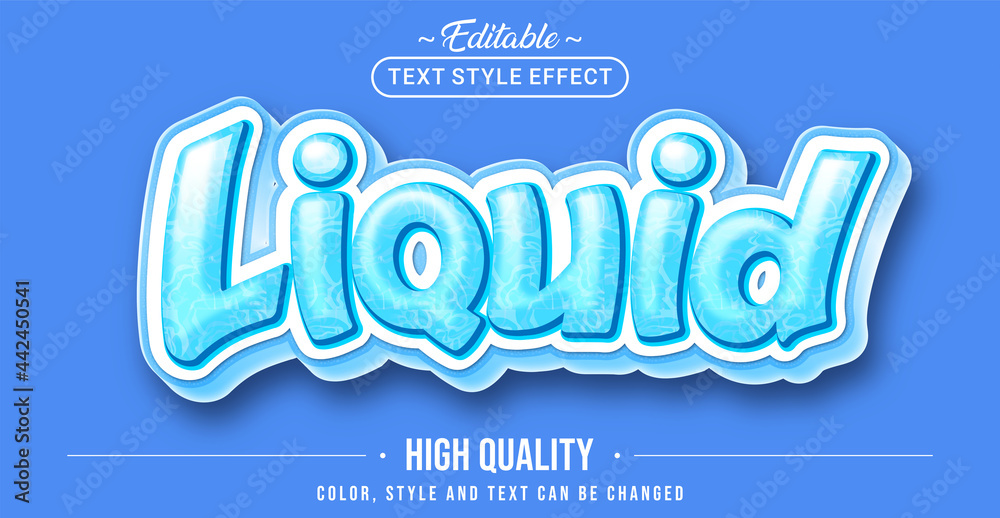 Aufkleber Editable text style effect - Liquid text style theme.