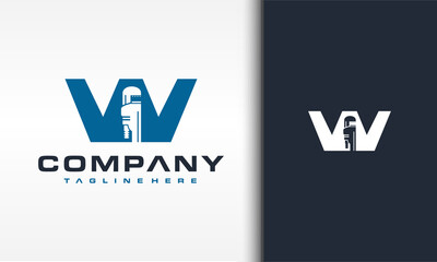 letter W wrench adjustable logo