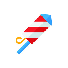 Fireworks Flat Icon Logo Illustration Vector Isolated. Independence Day of America and 4th of July Icon-Set. Suitable for Web Design, Logo, App, and Upscale Your Business.