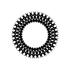 Vintage round ornament. Weaving design elements. Yoga logos vector.