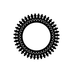 Mandala black and white logo. Oriental vector, Patterns of anti-stress therapy. Weaving design elements. Yoga logos vector.