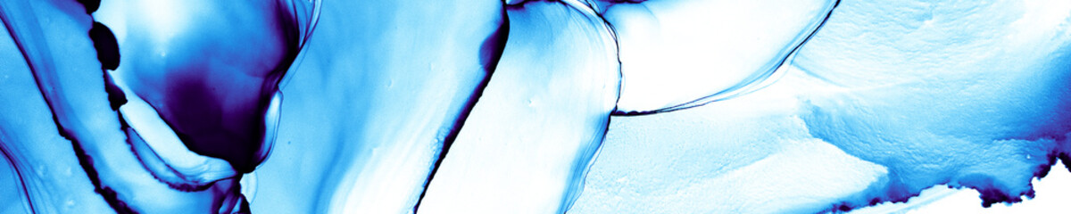 Blue Ink. Ebru Grunge Backdrop. Sapphire Organic © Holo Art