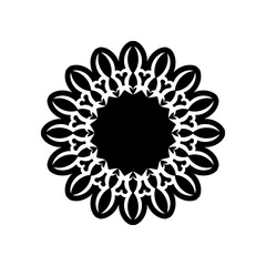 Vintage mandala round ornament. Vector illustration.