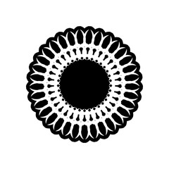 Vintage mandala round ornament. Vector illustration.