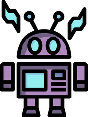 robot color outline icon